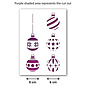 Sjabloon Christmas Baubles Stencil Set - Festive Craft Templates A4