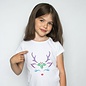 Sjabloon Christmas Reindeer Stencil - Reindeer Face Craft Template A4