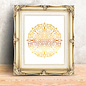 Sjabloon Aztec Mandala Stencil - Mandala Craft Template A4