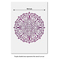 Sjabloon Aztec Mandala Stencil - Mandala Craft Template A4