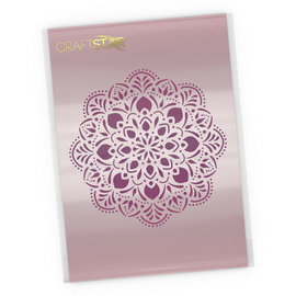 Sjabloon Pushpa Mandala Stencil - Airbrush / Craft Mandala Template - 18.5 x 18.5 cm