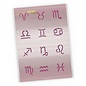 Sjabloon Star Signs Stencil Set - Zodiac Signs Craft Template A4