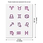 Sjabloon Star Signs Stencil Set - Zodiac Signs Craft Template A4