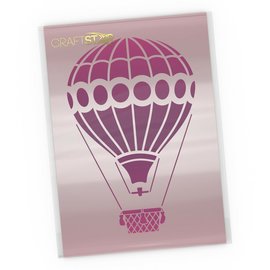 Sjabloon Hot Air Balloon Stencil - Craft / Home Decor Templates A4