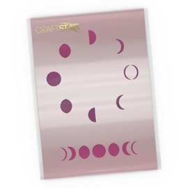 Sjabloon Moon Phases Stencil - Moon Craft Template A5