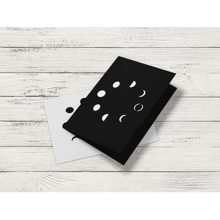 Sjabloon Moon Phases Stencil - Moon Craft Template A5