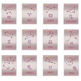 Sjabloon Star Sign Constellation Stencil Template - Pisces A5