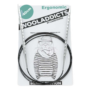 Wooladdicts Black Edition - ergo lace rondbreinaald 40cm - 5.0mm