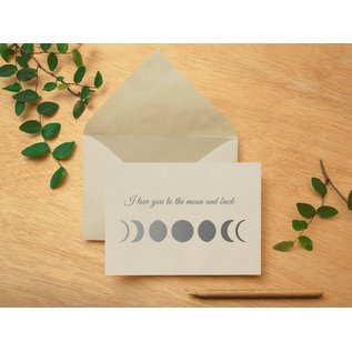 Sjabloon Moon Phases Stencil - Moon Craft Template A6