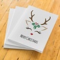 Christmas Reindeer Stencil - Reindeer Face Craft Template A6