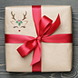 Sjabloon Christmas Reindeer Stencil - Reindeer Face Craft Template A6