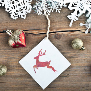 Sjabloon Mini Reindeer and Snowflakes Christmas Craft Stencil