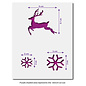 Sjabloon Mini Reindeer and Snowflakes Christmas Craft Stencil