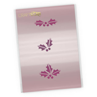 Sjabloon  Holly Stencil - Christmas Craft Template