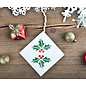 Sjabloon  Holly Stencil - Christmas Craft Template