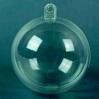 Plastic bal transparant 16 cm 2 delig