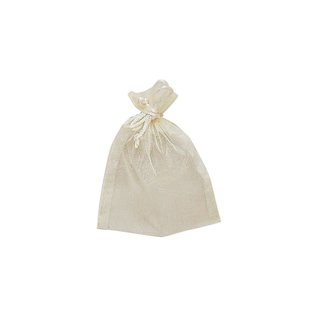 Organza zakje, in crème, B11 x H14 cm - PER ZAKJE