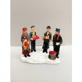 Miniatuur kerstfiguurtjes van poly, 7 cm