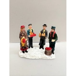 Miniatuur kerstfiguurtjes van poly, 7 cm