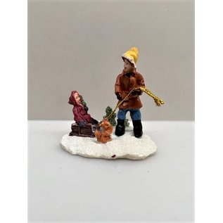 Miniatuur kerstfiguurtjes van poly, 6-7 cm