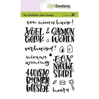 clearstamps A6 - handletter - Nieuwe Woning tekst (NL) Carla Kamphuis