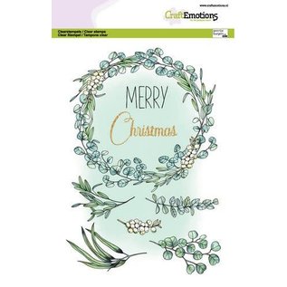 clearstamps A5 - Eucalyptus krans Merry Christmas GB Dimensional stamp