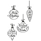 Sizzix Clear Stamps Set 4PK - Christmas Baubles 665355 Olivia Rose