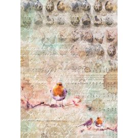 Craft&You Blooming Grunge Rijstpapier A4 - PER VEL