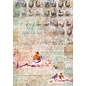 Craft&You Blooming Grunge Rijstpapier A4 - PER VEL