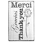 Vintage Stempel 70x42mm - Merci Gracias Thank you