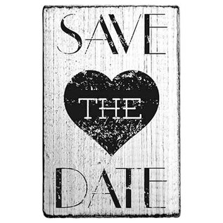 Vintage stempel 70x42mm - SAVE THE DATE - HART