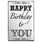 Vintage Stempel 70x42mm Happy birthday to you