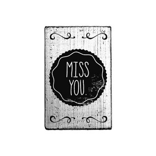 Vintage Stempel 70x42mm Miss you