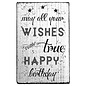 Vintage Stempel 70x42mm May all your wishes come true