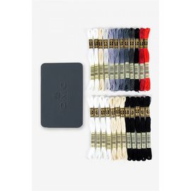 Metalen doos met 24 strengen DMC Mouliné Special