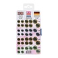 Glitter kattenogen tweekleurig 12-18mm - 48st