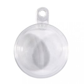 6 Plastic bollen 8 cm  2-delig