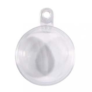 6 Plastic bollen 8 cm  2-delig