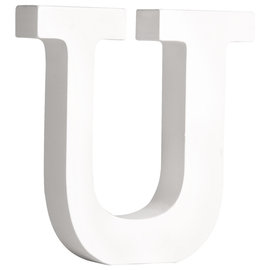 letters U , wit, 11cm, Dikte 2 cm