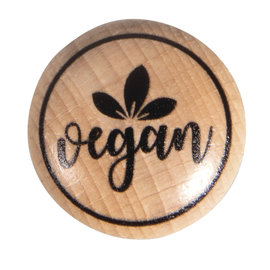 Stempel vegan, ø 3cm PER STUK