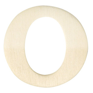 Houten letters, 4 cm "O" PER STUK