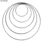 Metalen dromenvanger ring bedekt 25cm Grijs