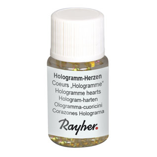 Hologramhart, 3 mm, goud, 10 ml