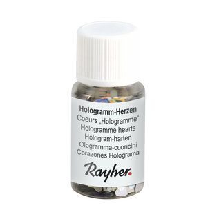 Hologramhart, 3 mm, zilver, 10 ml