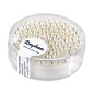 Glazen parelketting met wax, wit, 95 stuks