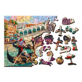 Wooden City 2in1 Houten Legpuzzel, Venice Carnival, 37,5x25,4cm