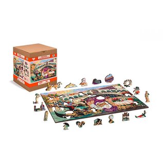 Wooden City 2in1 Houten Legpuzzel, Venice Carnival, 37,5x25,4cm