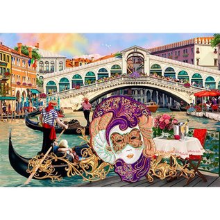 Wooden City 2in1 Houten Legpuzzel, Venice Carnival, 37,5x25,4cm