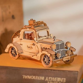 3D Houten Puzzel, Vintage Car, 16x7x8cm