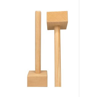 Powertex houten sokkel met houten staaf 30cm - PER STUK
